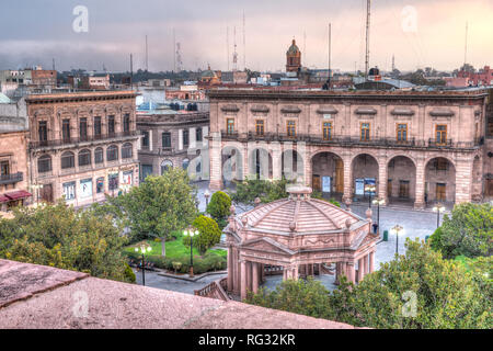 Die Plaza de las Armas, San Luis Potosi Stockfoto