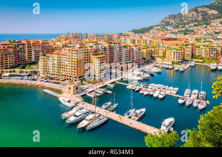 Luftaufnahme von Fontvieille, Monaco Stockfoto
