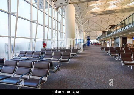 Hongkong - ca. September 2016: In Hong Kong International Airport. Stockfoto