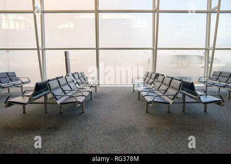 Hongkong - ca. September 2016: In Hong Kong International Airport. Stockfoto