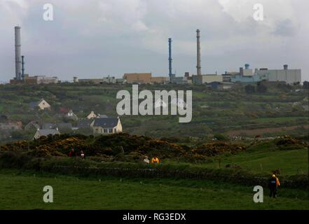 FRA, Frankreich, Normandie: COGEMA (Compagnie Generale des Matieres Nucleaires), nuklear Wiederaufbereitungsanlage La Hague. Stockfoto