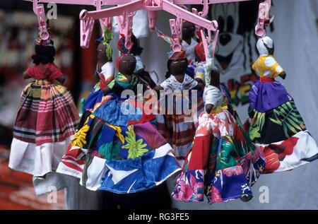 LCA, Saint Lucia: Souvenirs, Castries. Stockfoto