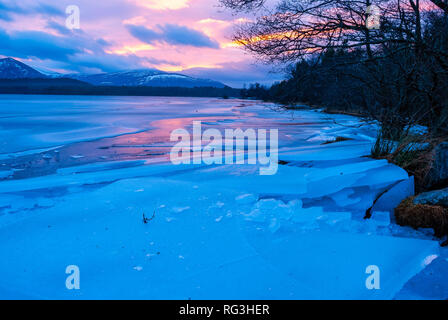 Loch Morlich, Aviemore, Badenoch, Schottland, Vereinigtes Königreich Stockfoto