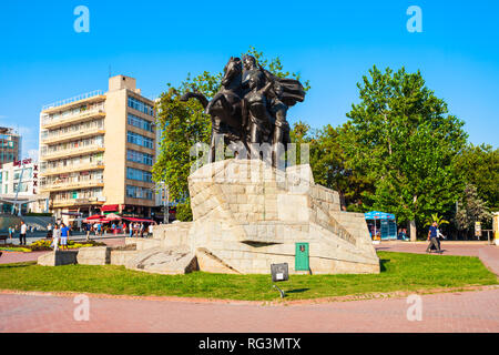 ANTALYA, Türkei - September 14, 2014: Platz der Republik ist ein Hauptplatz in Antalya Altstadt oder Kaleici in der Türkei Stockfoto