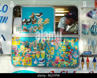 USA, Vereinigte Staaten von Amerika, New York City: Ice Cream Anbieter, fahrbar. Stockfoto