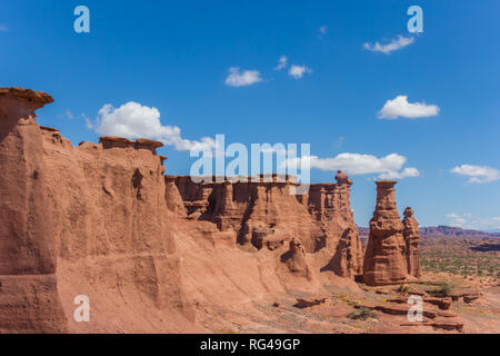 Felsformationen in Talampaya Nationalpark, Argentinien Stockfoto