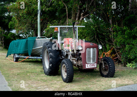 Massey Ferguson 35 Traktor, North Stradbroke Island, Queensland, Australien Stockfoto