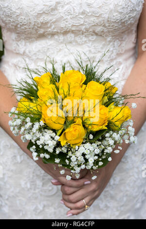 Braut Holding wedding bouquet, Rom, Italien, Europa Stockfoto
