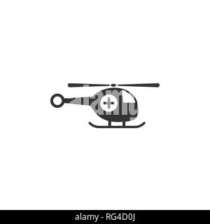 Rettungshubschrauber Symbol. Isolierte Vector Illustration Stock Vektor