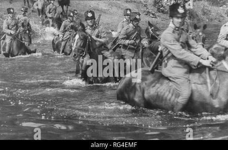 Italien, isonzo Fluss, Pferd Truppen, 1915 Stockfoto