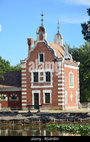 Dutch House ('Hollandi ház") im Park von Schloss Festetics in Dég, Fejér County, West Transdanubien, Ungarn, Europa. Stockfoto