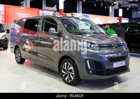 Brüssel - Jan 18, 2019: Citroen Jumpy Nutzfahrzeug präsentierte an der 97th Brüsseler Motor Show 2019 Autosalon. Stockfoto