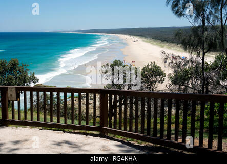 Blick auf den Strand von Norden Schlucht, Point Lookout, North Stradbroke Island, Queensland, Australien Stockfoto