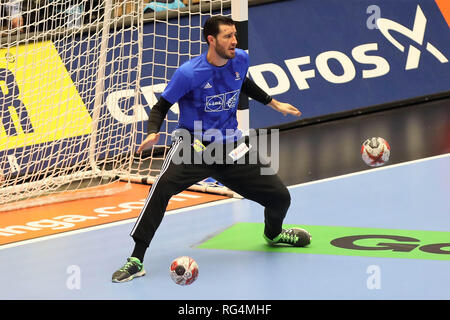 Herning, Dänemark. 27. Januar 2019. Cyril Dumoulin (Frankreich) während der IHF Männer-WM 2019, Finale handball Match zwischen Deutschland und Frankreich am 27. Januar 2019 an Jyske Bank Boxen in Herning, Dänemark - Foto Laurent Lairys/MAXPPP Credit: Laurent Lairys/Agence Locevaphotos/Alamy leben Nachrichten Stockfoto