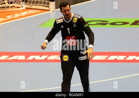 Herning, Dänemark. 27. Januar 2019. Cyril Dumoulin (Frankreich) während der IHF Männer-WM 2019, Finale handball Match zwischen Deutschland und Frankreich am 27. Januar 2019 an Jyske Bank Boxen in Herning, Dänemark - Foto Laurent Lairys/MAXPPP Credit: Laurent Lairys/Agence Locevaphotos/Alamy leben Nachrichten Stockfoto