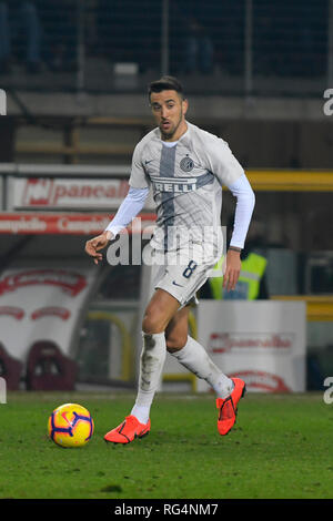 27. Januar 2019, Stadio Olimpico di Torino, Turin, Italien; Serie A Fußball, Torino gegen Inter Mailand; Matias Vecino von Inter am Ball Stockfoto