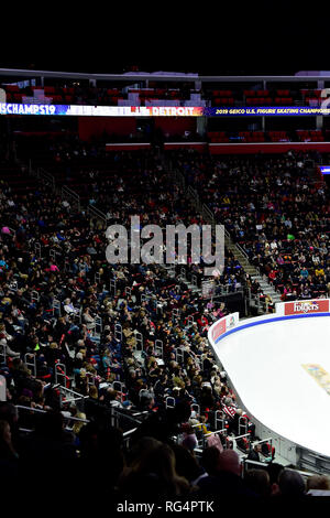 Detroit, Michigan, USA. 26 Jan, 2019. führt während der US-Eiskunstlauf Meisterschaft an Little Caesars Arena. Credit: Scott Hasse/ZUMA Draht/Alamy leben Nachrichten Stockfoto