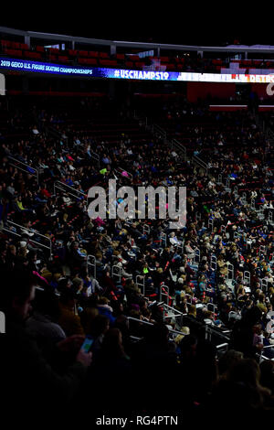 Detroit, Michigan, USA. 26 Jan, 2019. führt während der US-Eiskunstlauf Meisterschaft an Little Caesars Arena. Credit: Scott Hasse/ZUMA Draht/Alamy leben Nachrichten Stockfoto