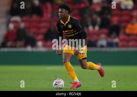 ANTOINE SEMENYO, Newport County FC Middlesbrough FC V NEWPORT COUNTY FC, EMIRATES FA Cup 4. Runde, 2019 Stockfoto