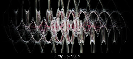 Wunderbar abstrakt dargestellt Glas Objekt 3D Panorama design Stockfoto