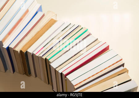 Stapel Bücher hautnah Stockfoto