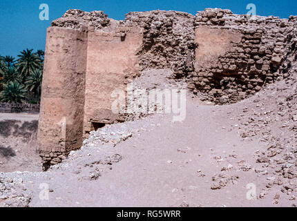 Golfstaat Bahrain. Das verlassene fort und die Festung in Manama 1979 Stockfoto