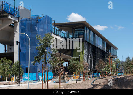 Jan 2019 Sydney Australien: Als Teil der neuen U-Bahn Linie Northwest zwischen Hügel Rouse und Chatswood, kellyville Station nähert sich der Fertigstellung. Stockfoto