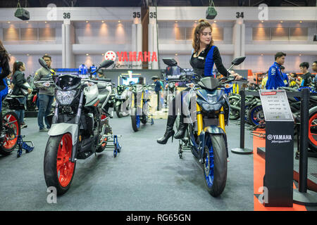 Bangkok, Thailand - 30. November 2018: Yamaha Motorrad bei Thailand International Motor Expo 2018 (MOTOR EXPO 2018) auf Nov 30,2018 in Bangkok, Thailand Stockfoto