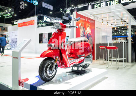 Bangkok, Thailand - 30. November 2018: Lambretta Motorrad bei Thailand International Motor Expo 2018 (MOTOR EXPO 2018) auf Nov 30,2018 in Bangkok, T Stockfoto
