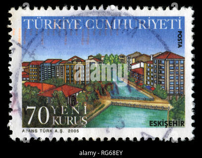 Briefmarke aus der Türkei in die endgültige Briefmarken, 2005, türkischen Provinzen Serie Stockfoto