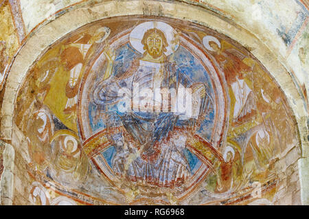 Spanisch romanische Pantokrator Bild. Sant Climent de Taull Apsis. Boi Stockfoto