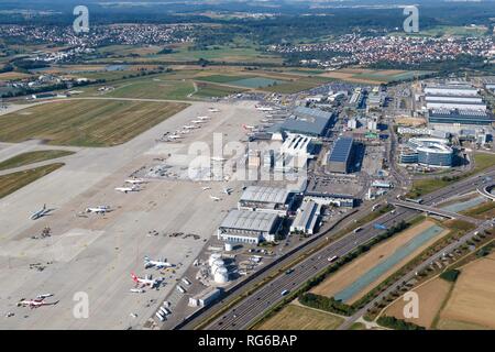 Stuttgart, Deutschland - 2 September, 2016: Überblick über den Flughafen Stuttgart (STR) in Deutschland. | Verwendung weltweit Stockfoto