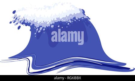 Sea Wave. Vektorbild isoliert von den Hintergrund. Eps 10. Stock Vektor