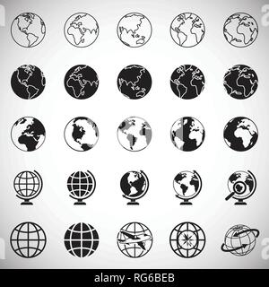 Globus Symbole auf dem weißen Hintergrund für Grafik- und Webdesign, modernen einfachen Vektor unterzeichnen. Internet Konzept. Trendy Symbol für Web site Design web-Taste oder mobile App. Stock Vektor