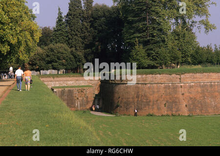 Lucca, le Mura, Toscana (Toskana), Italien Stockfoto