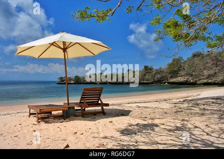 Rosa Beach in Lombok, Indonesien Stockfoto