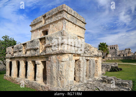 El Castillo oder Tempel des Kukulcan Pyramide in Chichen Itza, Yucatan, Mexiko Stockfoto