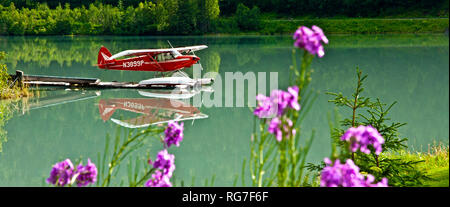 Wasserflugzeug in Alaska, USA Stockfoto