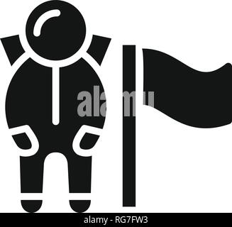 Mann mit Flagge Vektor Icon Zeichen Symbol Vektor Illustration für den privaten und gewerblichen Gebrauch... Reinigen Sie trendige Symbol... Stock Vektor