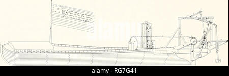 . Bulletin - United States National Museum. Wissenschaft. Stevens erhalten sein Interesse an der Schraube, sondern seine Unfähigkeit, mit den Tools und Fähigkeiten zur Verfügung, um eine schnelle - Motor, veranlaßte ihn, bis das Experiment zu geben. Im Jahr 1844, nach einigen Reparaturen und Austausch von Teilen hergestellt worden ist, seinen ursprünglichen Motor und Kessel, mit Schrauben, war in einem neuen Rumpf gelegt, und war eine Geschwindigkeit von 8 Meilen pro Stunde erhalten, die zeigen, dass die Grundsätze der Stevens' designs Sound waren. Stevens Pläne genannt für die Verwendung eines multitube Kessel, High-speed-Motor und 4-ljladed Propeller, in einem Twin-screw Installa Stockfoto