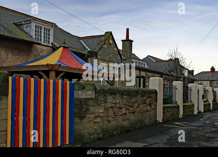 Schlendern Sie erste Schule Edwin Street schlendern, einen frühen Jahre Schule. Schlendern ist eine kleine Stadt an der nordöstlichen Küste von Northumberland. Cw6563. Stockfoto