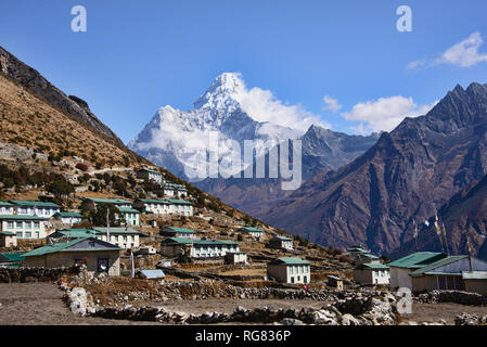 Anzeigen von Namche Bazaar, Everest Region, Nepal Stockfoto