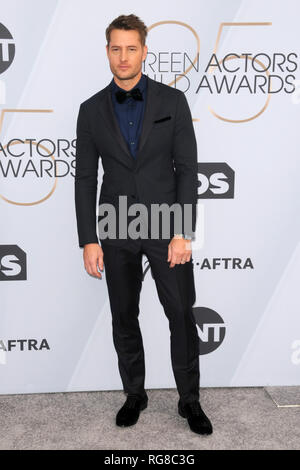 Januar 27, 2019 - Los Angeles, CA, USA - LOS ANGELES - Jan 27: Justin Hartley am 25. jährlichen Screen Actors Guild Awards im Shrine Auditorium am 27. Januar 2019 in Los Angeles, CA (Credit Bild: © Kay Blake/ZUMA Draht) Stockfoto