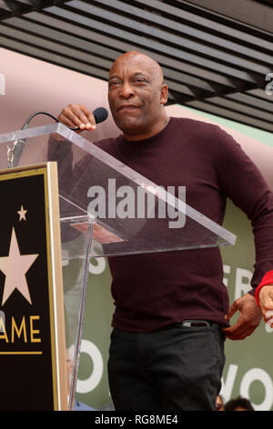 Los Angeles, CA, USA. 28 Jan, 2019. LOS ANGELES - Jan 28: John Singleton am Taraji P. Henson Star Zeremonie auf dem Hollywood Walk of Fame am 28 Januar, 2019 in Los Angeles, CA Credit: Kay Blake/ZUMA Draht/Alamy leben Nachrichten Stockfoto