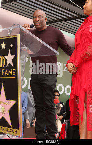 Los Angeles, CA, USA. 28 Jan, 2019. LOS ANGELES - Jan 28: John Singleton am Taraji P. Henson Star Zeremonie auf dem Hollywood Walk of Fame am 28 Januar, 2019 in Los Angeles, CA Credit: Kay Blake/ZUMA Draht/Alamy leben Nachrichten Stockfoto