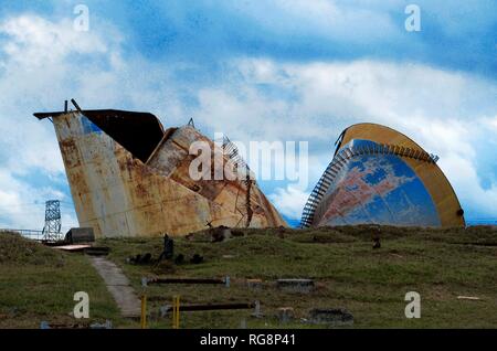 Peking, China. 28 Jan, 2019. Foto aufgenommen am 31.01.28, 2019 zeigt den Schaden in der Tornado - betroffenen Bereich in der Gemeinde Regla in Havanna, Kuba. Einem leistungsfähigen Tornado durch die kubanische Hauptstadt auf Sonntag Nacht, wobei drei Menschen getötet und 172 weitere verletzt. Credit: Joaquin Hernandez/Xinhua/Alamy leben Nachrichten Stockfoto