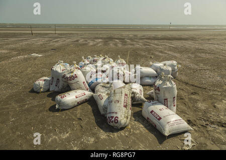 Can Gio Provinz. Vietnam, Jan. 28, 2019 illegale Sea Sand Baggern. Credit: Jasmin Krpan/Alamy leben Nachrichten Stockfoto