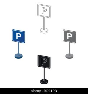 Bereich Kunst Hintergrund Blau Auto Cartoon Clipart Design Fahren Europaischen Grafik Icon Illustration Info Informationen Information Isoliert Einem Etikett Einem Logo Lot Draussen Park Parkplatz Piktogramm Ort Offentliche Rechteckig