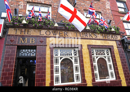 Die untere Turks Head, 36 Shudehill, Manchester, North West England, UK, M 4 1 EZ Stockfoto