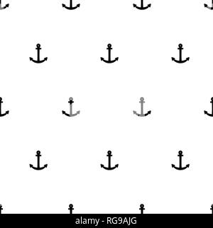 Segeln Hintergrund - Nahtlose minimal Verankerung Textur. Stock Vektor